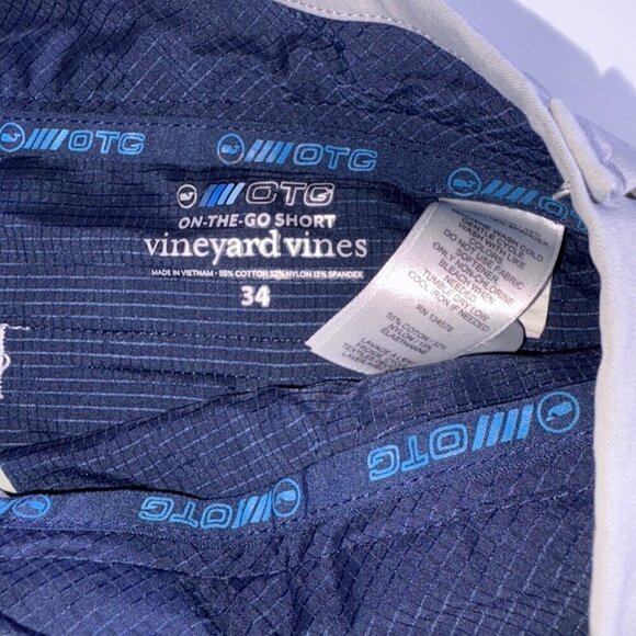 Vineyard Vines On The Go Performance Shorts size 34 Gray UPF Preppy Classic - Picture 5 of 8